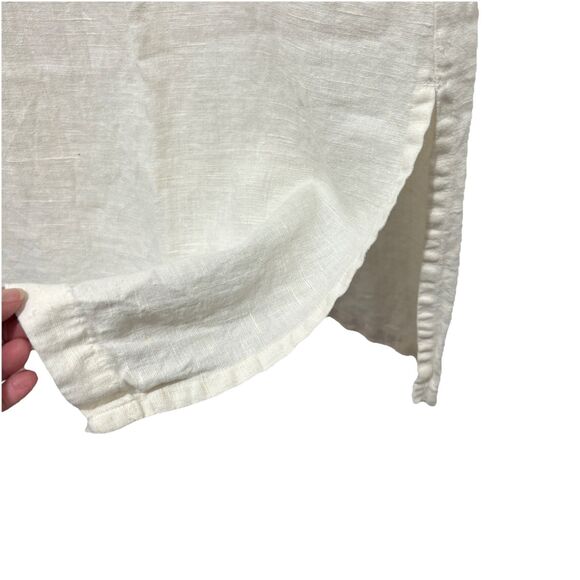 Blue Cactus Petite 100% Linen Womens Maxi Boho Aztec Dress Cream PXS USA - Picture 5 of 9